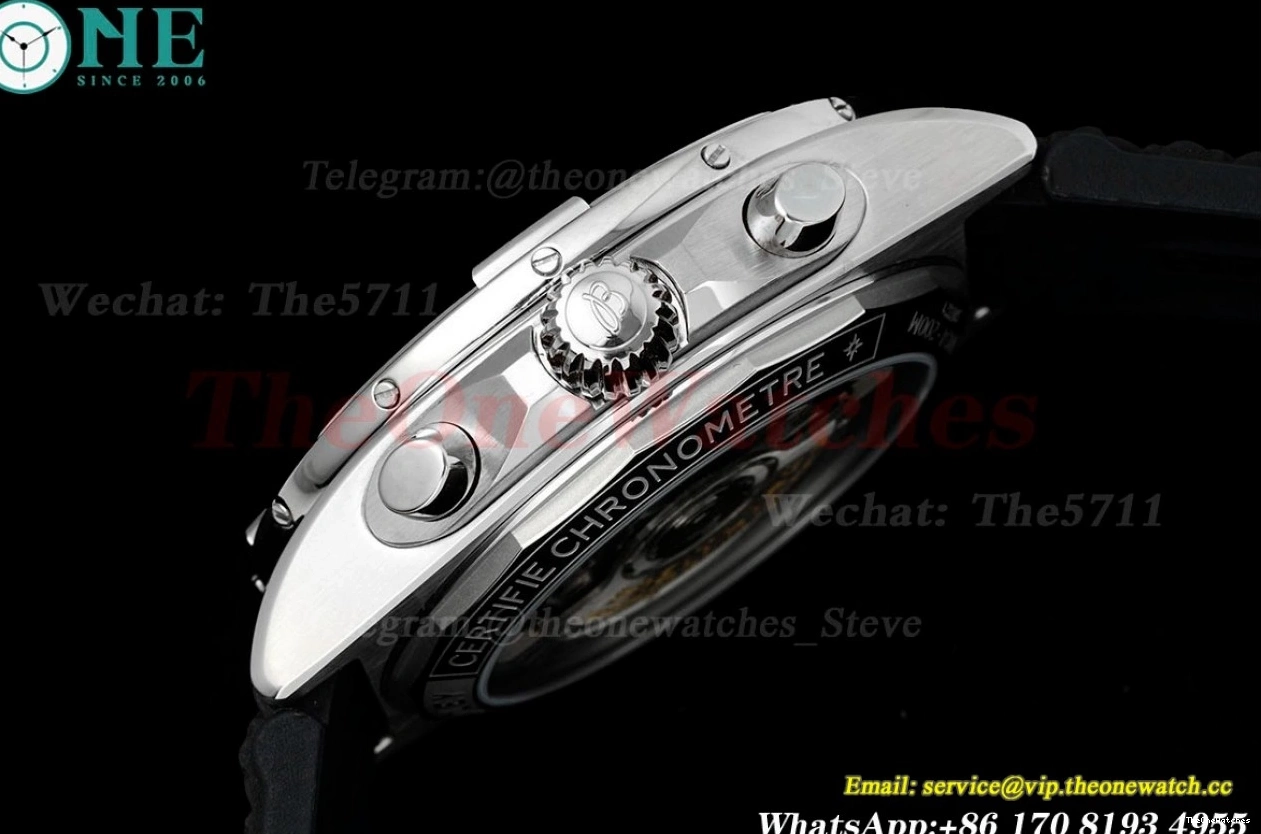 Chronomat Strap Dial 42MM TF on A7750 Silver B01 Rubber Rouleaux 0401